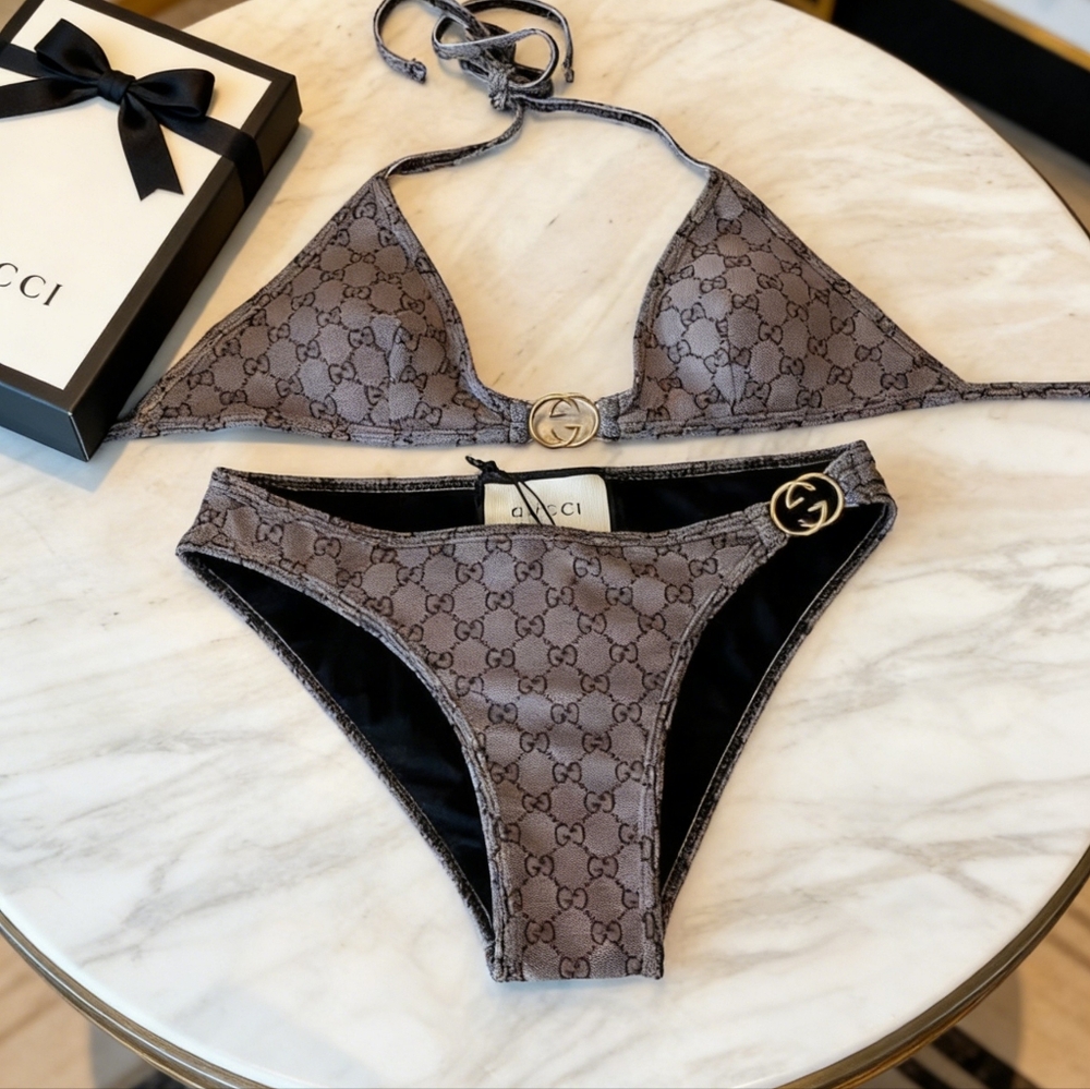 Gucci GG Monogram Metal Bikini Set